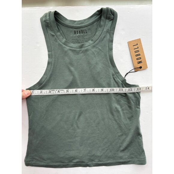 NOBULL NWT Blended Merino Wool Fitted Tank Top Balsam Green Size Medium - Picture 7 of 8